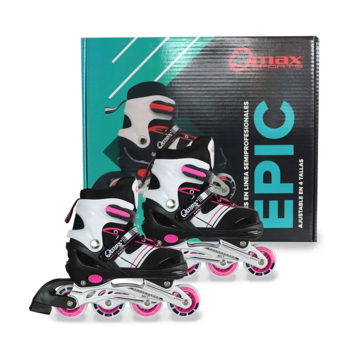Patines Ajustables Epic Qmax L Pink