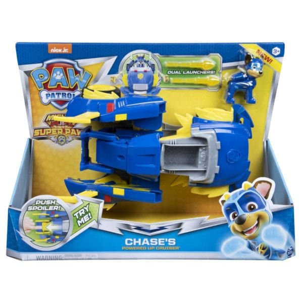 Paw Patrol Mighty Pups Super Paws Vehículo Transformable de Chase