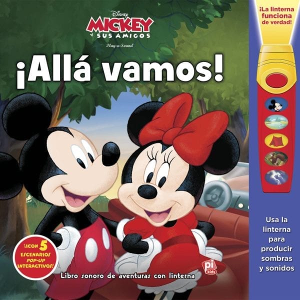 Libro Mickey y Sus Amigos ¡Alla Vamos ! con Linterna