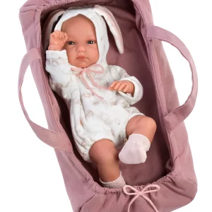 Anna 13.8 Anatomically-correct Baby Doll with Carrycot