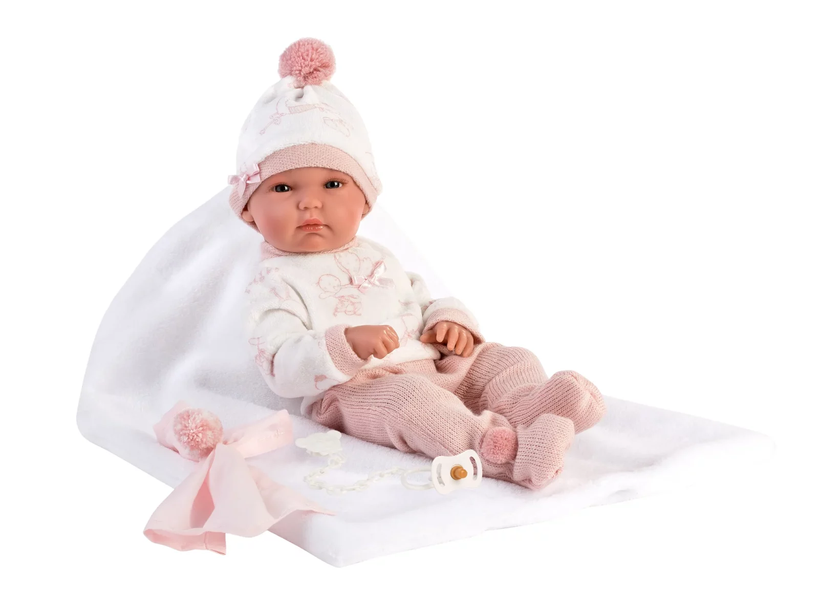 Brandy 13.8 Anatomically-correct Baby Doll with Blanket