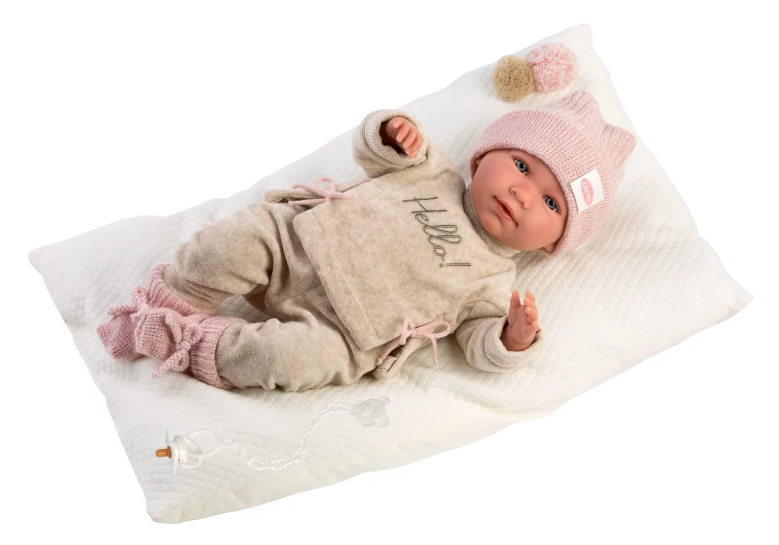 Briana 16.5 Crying New Born Doll with Cushion